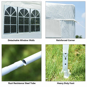 10 x 10 Feet Outdoor Side Walls Canopy Tent with 4 Removable Sidewalls view 9
