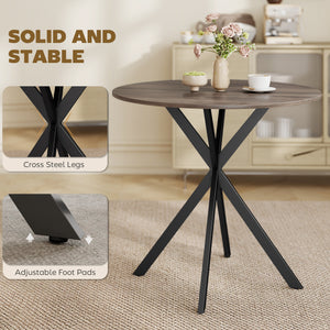 31.5" Industrial Round Dining Table - White Oak – view 12