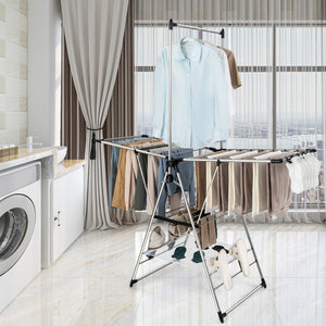 Clothes Drying Rack with 6-Level Adjustable Height view 2