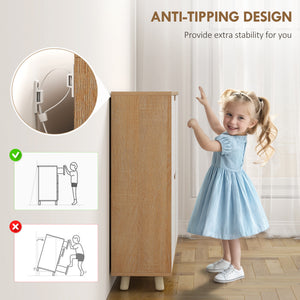 Narrow Shoe Cabinet, Shoe Storage Cabinet with 4 Flip Drawers and Adjustable Shelves for 16 Pairs of Shoes – view 13