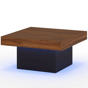Coffee Table Accent Table with LED Lights and Dynamic Modes-Rustic Brown view 4