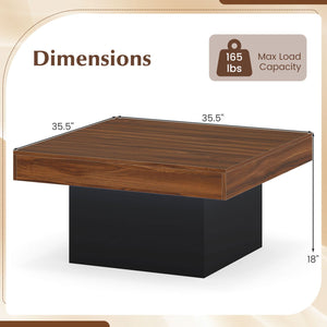 Coffee Table Accent Table with LED Lights and Dynamic Modes-Rustic Brown view 5