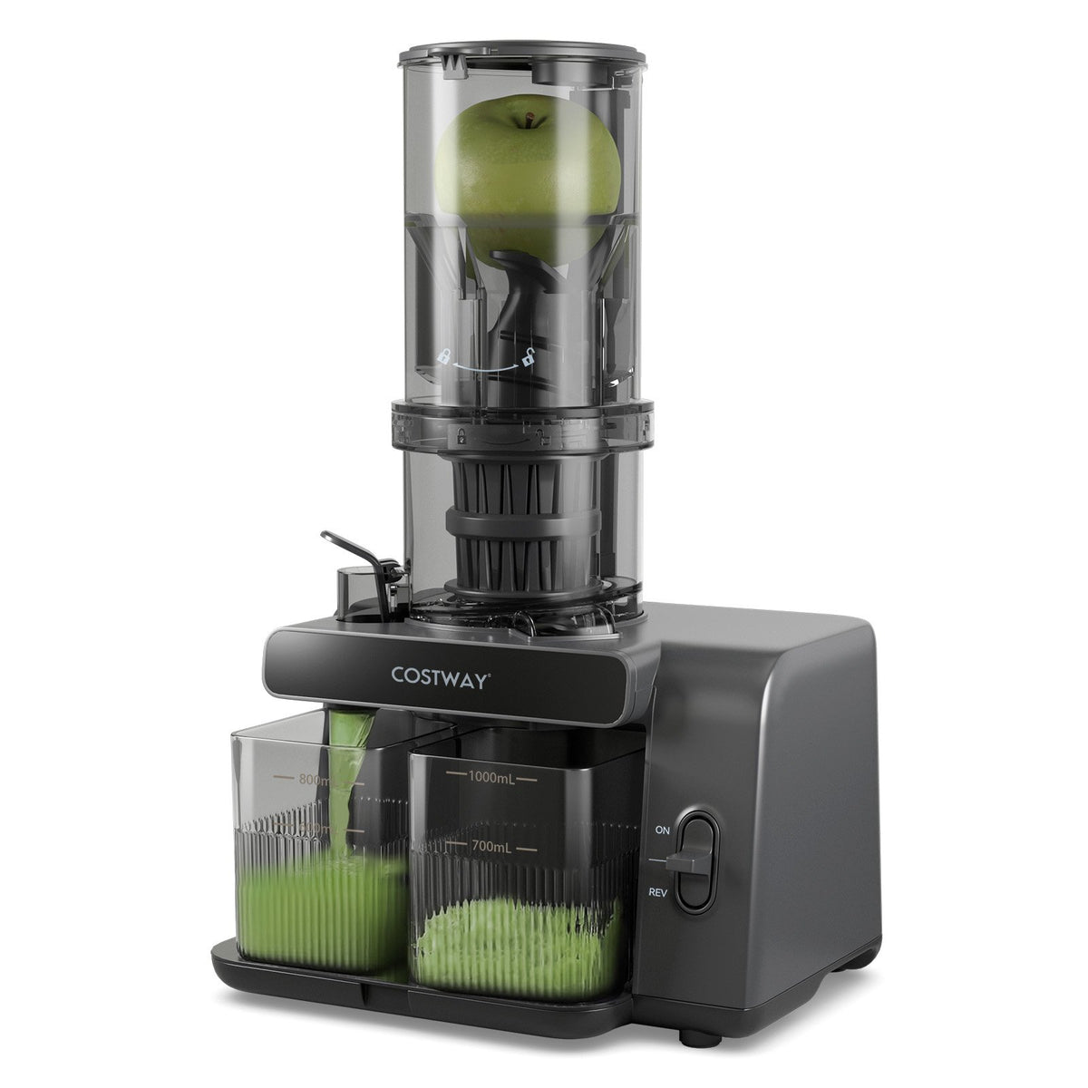 Cold Press Juicer with 5.3 Inches Feed Chute, High Juice Yield and Reverse Function view 2