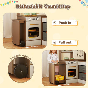 Corner Kitchen with Lights and Sounds for Kids Ages 3+-Coffee view 7