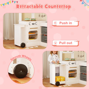 Corner Kitchen with Lights and Sounds for Kids Ages 3+-White view 7