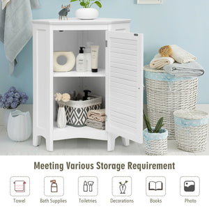 Corner Storage Cabinet Free Standing Bathroom Cabinet with Shutter Door view 7