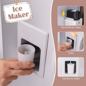 Corner Toy Kitchen Set with Light with Sounds Interactive-Dark Brown view 9