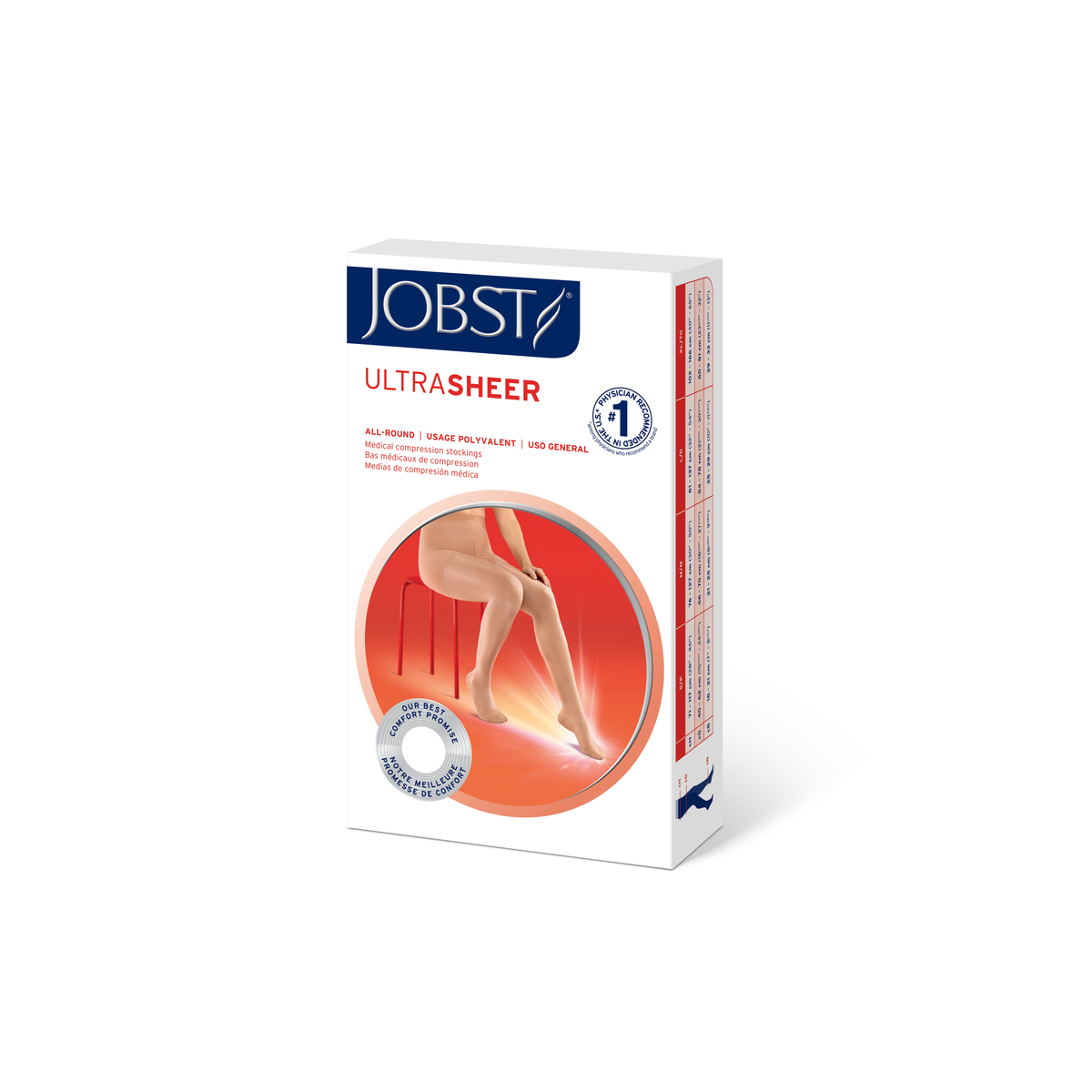 JOBST UltraSheer Diamond Pattern 20-30 mmHg Waist High Closed Toe