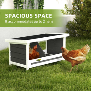 Nesting Boxes for Chickens, Chicken Coop Accessories with Asphalt Roof for Indoor Outdoor Use, Up to 2 Hens