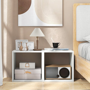 Cube Storage Organizer Set of 2-White view 3