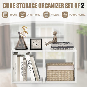 Cube Storage Organizer Set of 2-White view 8