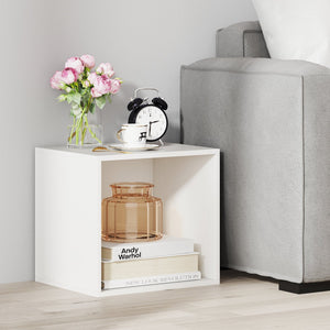 Cube Storage Organizer Stackable Open Book Shelf Wooden Display Shelving Unit-White view 2