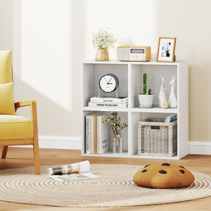 Cube Storage Organizer Stackable Open Book Shelf Wooden Display Shelving Unit-White view 6