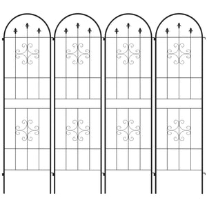 Metal Trellis Set of 2, Garden Trellis for Climbing Plants Support Frames, Arrow Design