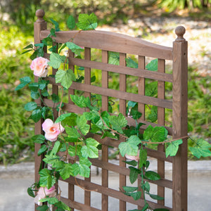 Raised Garden Bed with Trellis, Wood Planter Box for Garden, Free Standing Flower Bed – view 8