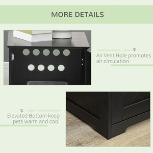 Cat Litter Box Enclosure End Table, Indoor Cat Washroom with Magnetic Door – view 6