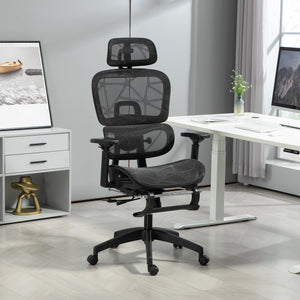 Mesh Office Chair with 3D Armrest, High Back Desk Chair with Lumbar Support, 135° Reclining – view 7