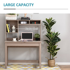 Computer Desk with Hutch, Home Office Table with Storage Shelves and Open Compartments for Writing, Work – view 4