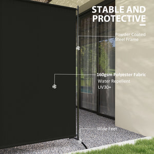 Single Panel Room Divider, UV30+ Privacy Screen, Indoor Outdoor Privacy Panel with Stable Base, Beige – view 11