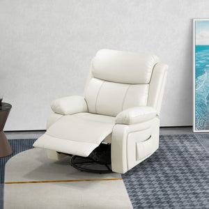 PU Leather Reclining Chair with Vibration Massage Recliner, Swivel Base, Rocking Function, Remote Control – view 14