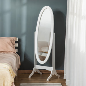 Floor Standing Mirror Full Length Mirror with Adjustable Angle Oval Frame for Dressing Room Bedroom Living – view 7