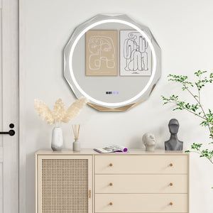 Defogging LED Bathroom Mirror with Stepless 3 Colors Temperature view 3