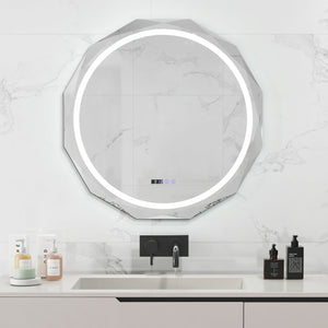 Defogging LED Bathroom Mirror with Stepless 3 Colors Temperature view 5