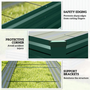 8'x2'x1' Galvanized Raised Bed, Large Elevated Planter Box for Growing Flowers, Herbs and Vegetables – view 20