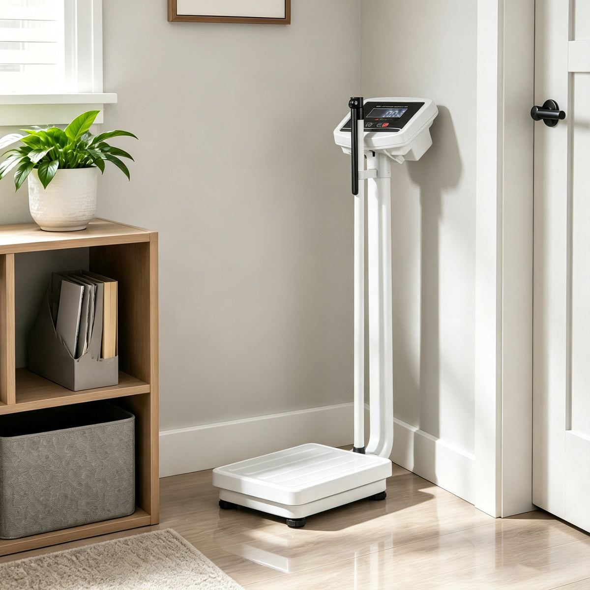 Digital Height and Weight Scale with Height Rod 400 lbs & LED Display view 2