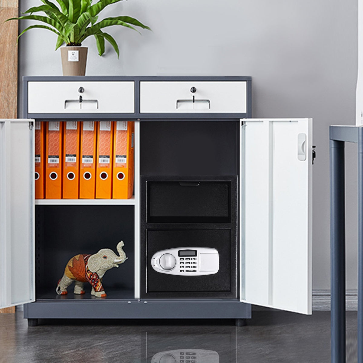 Digital Deposit Safe Box Depository with Front Drop for Jewelry and Cash view 2