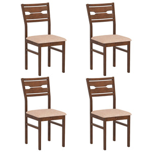Dining Chair Set of 2/4 with Rubber Wood Frame and Padded Seat-2 view 4