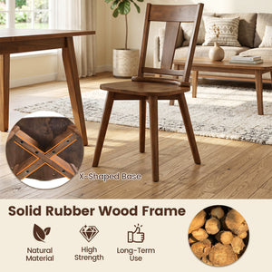 Dining Chairs Set of 4 with Solid Wood Backrest for Kitchen Dining Room-Walnut view 7