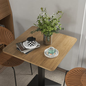 28" Square Dining Table, Modern Dining Room Table with Steel Base, Space Saving Small Kitchen Table – view 6