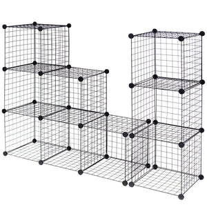 42 inches x 14 inches x 56 inches DIY 12-Cube Metal Grid Wire Storage Cubes