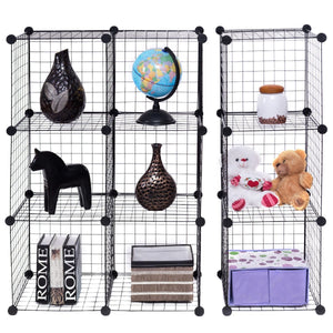 42 inches x 14 inches x 56 inches DIY 12-Cube Metal Grid Wire Storage Cubes view 5