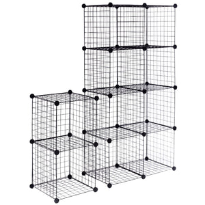 42 inches x 14 inches x 56 inches DIY 12-Cube Metal Grid Wire Storage Cubes view 6