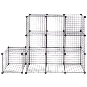 42 inches x 14 inches x 56 inches DIY 12-Cube Metal Grid Wire Storage Cubes view 7