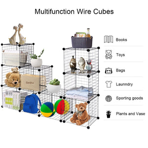 42 inches x 14 inches x 56 inches DIY 12-Cube Metal Grid Wire Storage Cubes view 8
