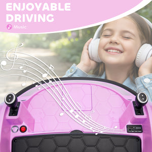 Qaba 12V Bumper Car for Toddlers, Ride On Car with 360 Degree Remote Control, Lights Music Horn, for 1.5-5 Years