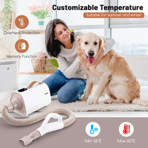 Dog Cat Hair Blower with Negative Ion Function and Adjustable Temperature view 3