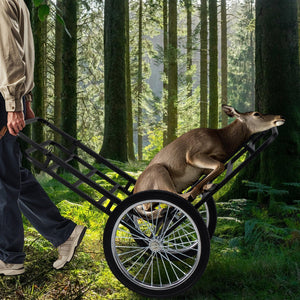 Double-Layer Deer Cart with 20 Inch Rubber Wheels view 3