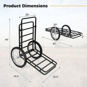 Double-Layer Deer Cart with 20 Inch Rubber Wheels view 5