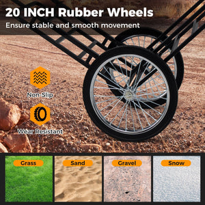Double-Layer Deer Cart with 20 Inch Rubber Wheels view 8