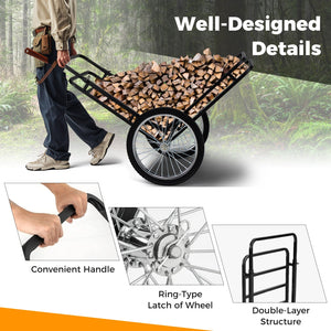 Double-Layer Deer Cart with 20 Inch Rubber Wheels view 9