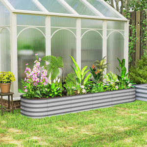 4.9 x 2 x 1ft Galvanized Raised Garden Bed Kit, Metal Planter Box with Safety Edging, Black – view 70