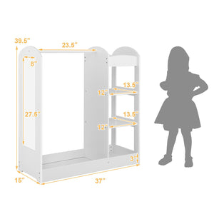 Kids Dress Up Storage with Mirror-White view 5