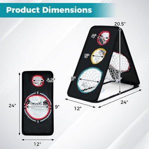 Dual-Sided Golf Chipping Net Triple Target Training System with 5 Target Holes view 4