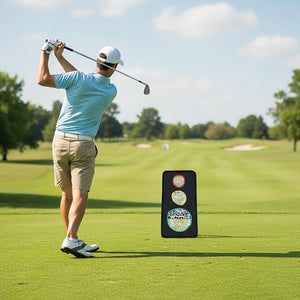 Dual-Sided Golf Chipping Net Triple Target Training System with 5 Target Holes view 5