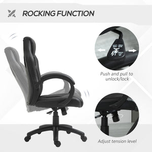 Racing Gaming Chair Office Chair Computer Desk Gamer Chair with Swivel Wheels, Padded Headrest – view 18