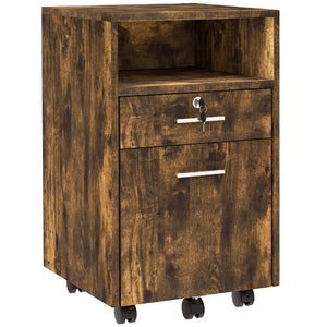 2 Drawer Filing Cabinet with Lock, Vertical File Cabinet with Wheels, Mobile Office Cabinet for A4 – view 4